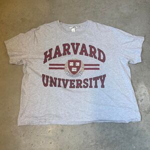 Cropped Harvard University Shirt